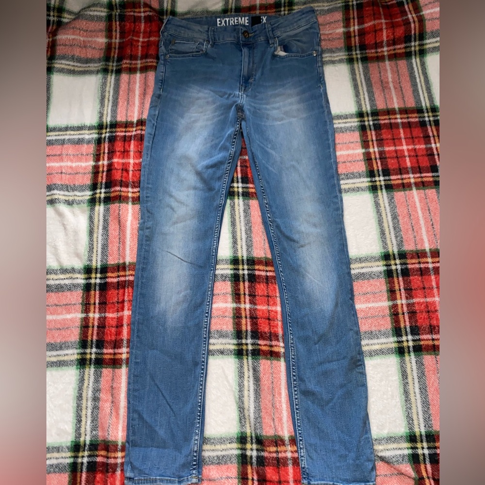 Skinny Fit & Denim Light Blue Pants